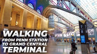 Walking NYC  Penn Station to Times Square amp Grand Central Terminal July 2021 [upl. by Eissirhc]