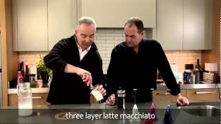 aerolatte  milk frother makes three layer caffè latte macchiato [upl. by Tertia]