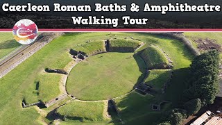 CAERLEON ROMAN BATHS amp AMPHITHEATRE WALES  Walking Tour  Pinned on Places [upl. by Yerhcaz998]