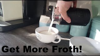 How to Get More Froth from Your Nespresso Coffee Aeroccino  Nespresso tips and help [upl. by Kimura]