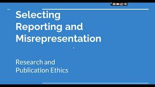 Selective Reporting and Misrepresentation of data Research and Publication ethics Phd coursework [upl. by Elaine]