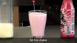 How to make a fat free milkshake using an aerolatte milk frother [upl. by Zigrang]