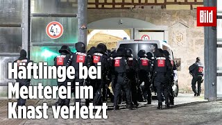 Gefängnismeuterei Polizei stürmt Knast in Thüringen  JVA Untermaßfeld [upl. by Aerdnaed]